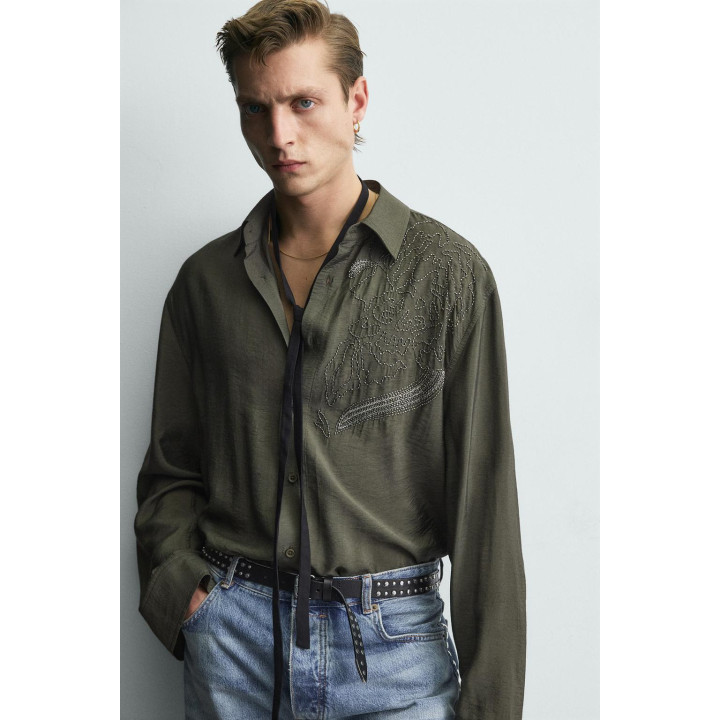 РУБАШКА С ВЫШИВКОЙ И СТРАЗАМИ LIMITED EDITION