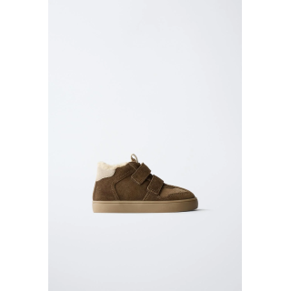 Кожаные кеды на высокой подошве