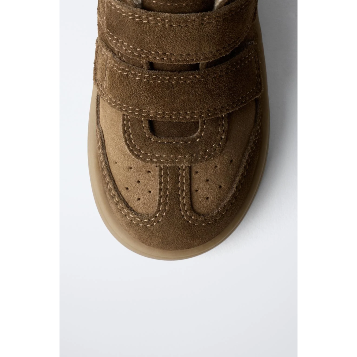 Кожаные кеды на высокой подошве