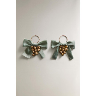 Набор рождественских кольцев для салфеток с колокольчиками (набор из 2 шт.)