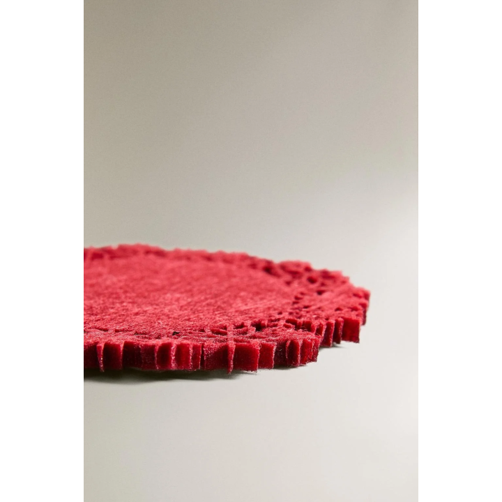 Набор рождественских подставок из фетра в виде снежинок (набор из 6 штук)