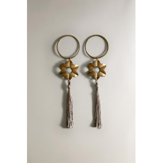 Набор металлических рождественских кольцев для салфеток с кисточкой (набор из 2)