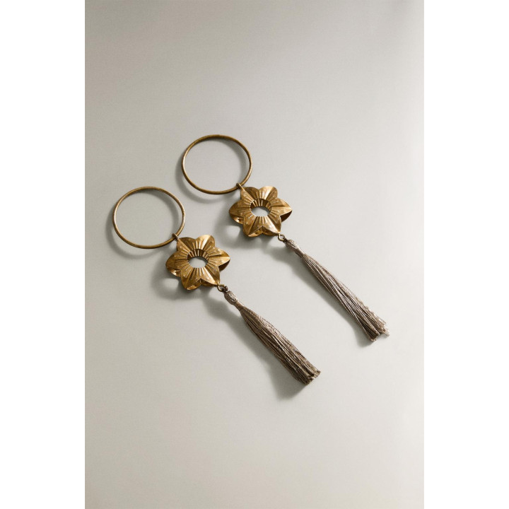 Набор металлических рождественских кольцев для салфеток с кисточкой (набор из 2)