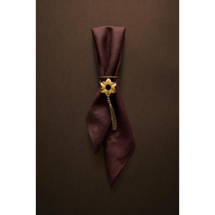 Набор металлических рождественских кольцев для салфеток с кисточкой (набор из 2)