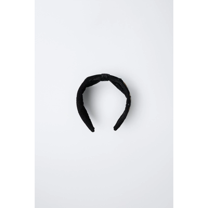 БАРХАТНЫЙ ТУРБАН С БУСИНАМИ