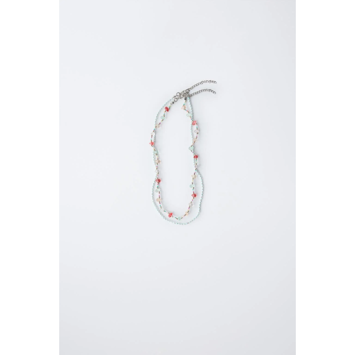 НАБОР ИЗ ДВУХ ОЖЕРЕЛИЙ С БУСИНАМИ