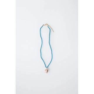 ОЖЕРЕЛЬЕ-ШНУРОК С КЕРАМИЧЕСКОЙ КРУЖКОЙ