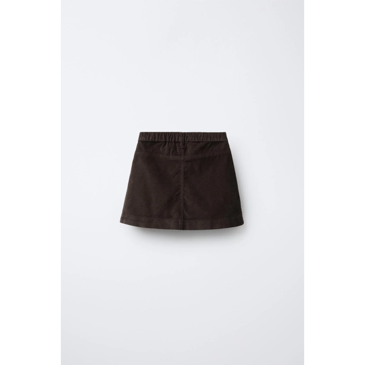 Вельветовая юбка zara с карманами и отделкой