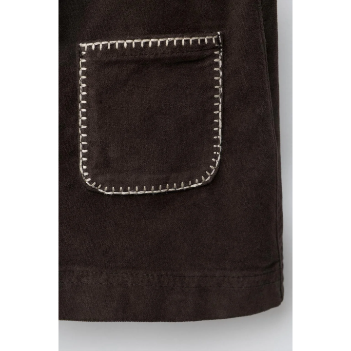 Вельветовая юбка zara с карманами и отделкой