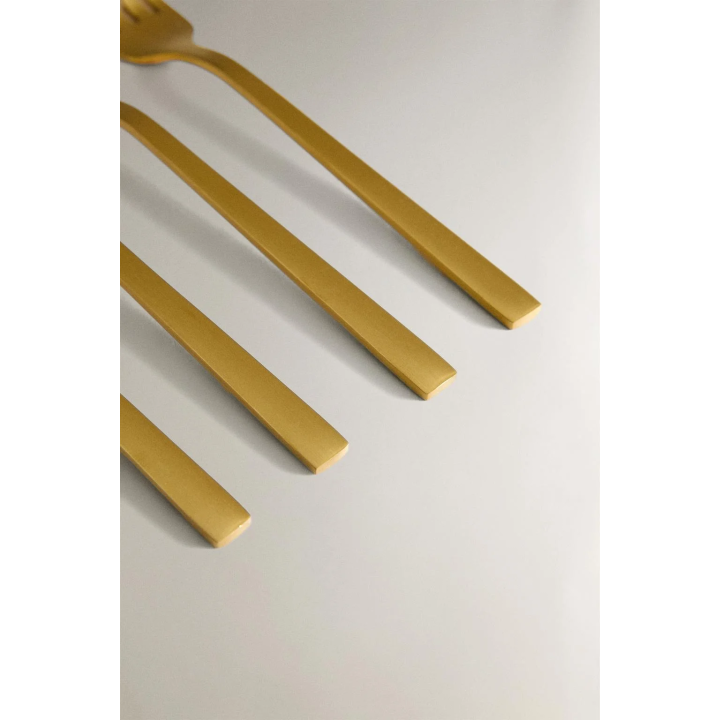 Набор золотых столовых вилок для десерта (набор из 4 шт.)