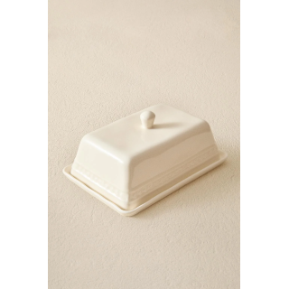 RAISED STONEWARE BUTTER DISH