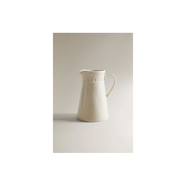 RAISED STONEWARE MILK JUG
