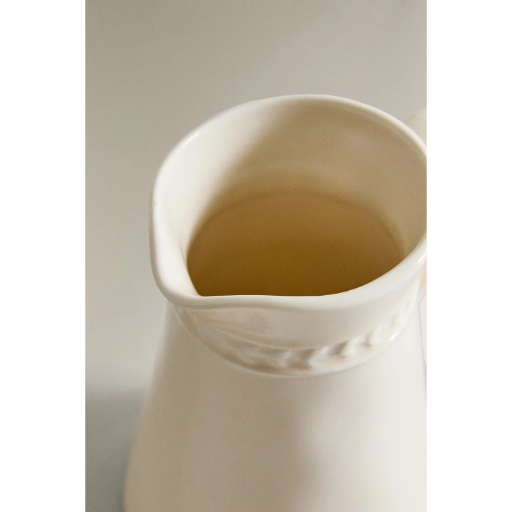 RAISED STONEWARE MILK JUG