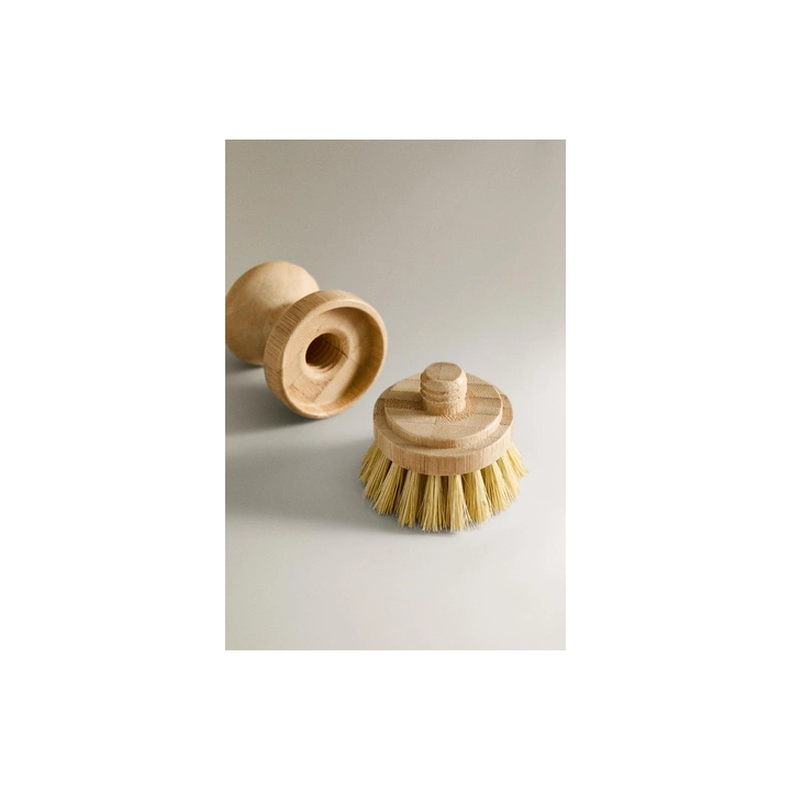 SMALL BRUSH WITH REPLACEABLE BRISTLES