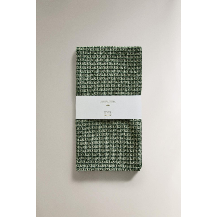 Хлопковое полотенце для посуды с вязаным рисунком рождественское