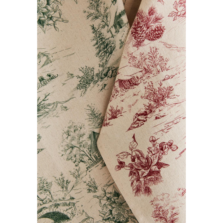 Набор хлопковых рождественских полотенец для чая с домиком на деревенской местности (набор из 2 шт.)