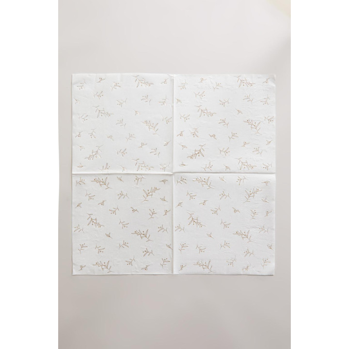 Набор бумажных рождественских салфеток с ветками (набор из 20 штук)