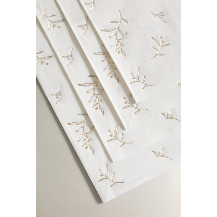 Набор бумажных рождественских салфеток с ветками (набор из 20 штук)