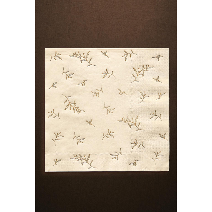 Набор бумажных рождественских салфеток с ветками (набор из 20 штук)