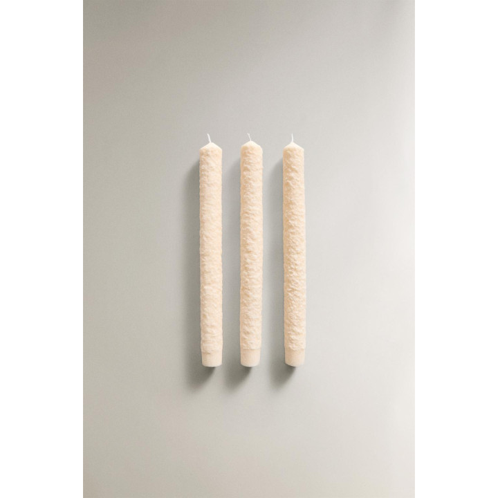 Набор декоративных рождественских свечей с эффектом снега (набор из 3 шт.)