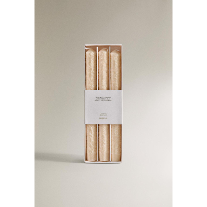 Набор декоративных рождественских свечей с эффектом снега (набор из 3 шт.)