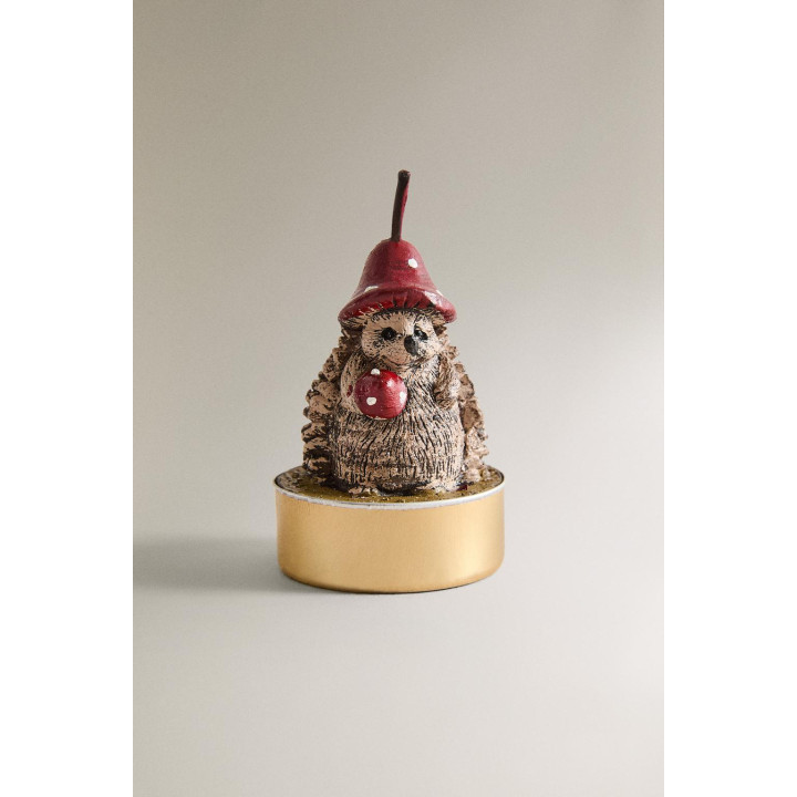 Набор рождественских свечей в форме ежика (упаковка из 6 штук)