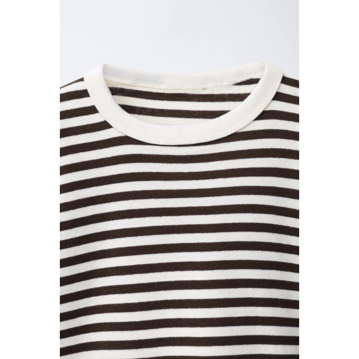 ЛОНГСЛИВ В ПОЛОСКУ С ВЫШИВКОЙ