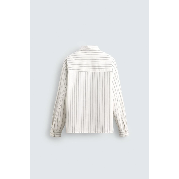 РУБАШКА В ПОЛОСКУ С КАРМАНОМ