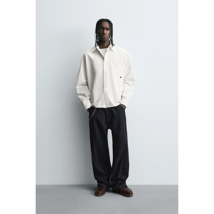 РУБАШКА В ПОЛОСКУ С КАРМАНОМ