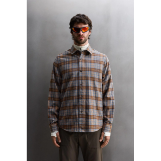 РУБАШКА В КЛЕТКУ ИЗ ЛИОЦЕЛЛА И ШЕРСТИ