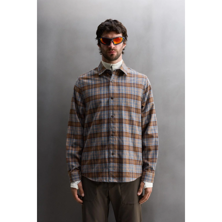 РУБАШКА В КЛЕТКУ ИЗ ЛИОЦЕЛЛА И ШЕРСТИ