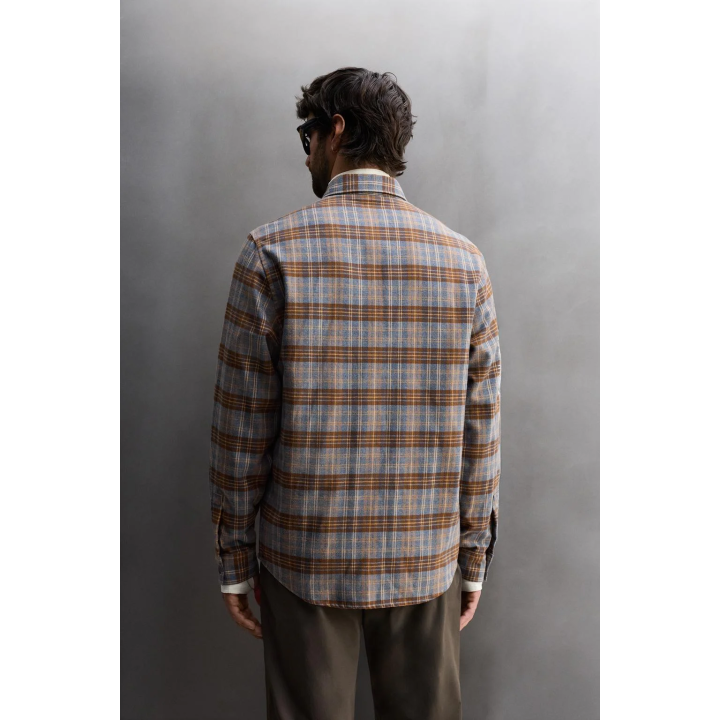 РУБАШКА В КЛЕТКУ ИЗ ЛИОЦЕЛЛА И ШЕРСТИ