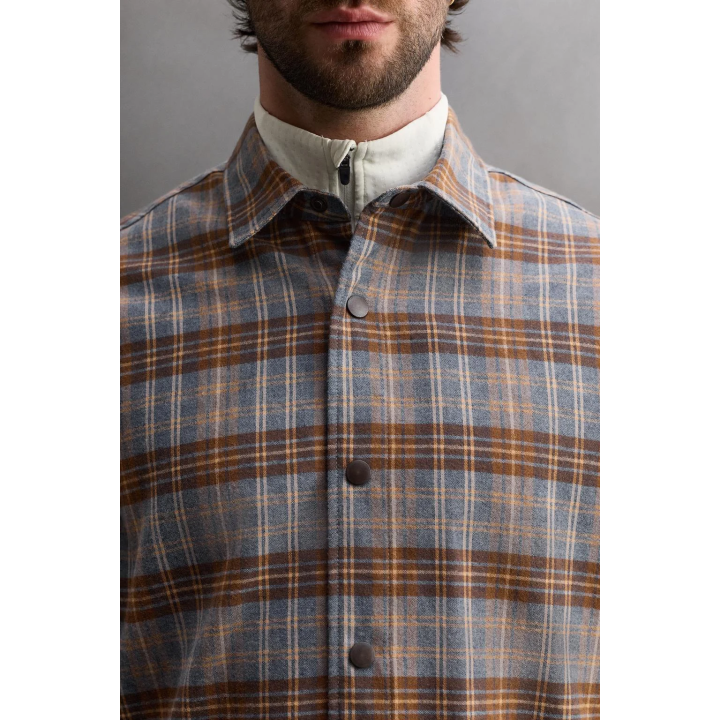 РУБАШКА В КЛЕТКУ ИЗ ЛИОЦЕЛЛА И ШЕРСТИ