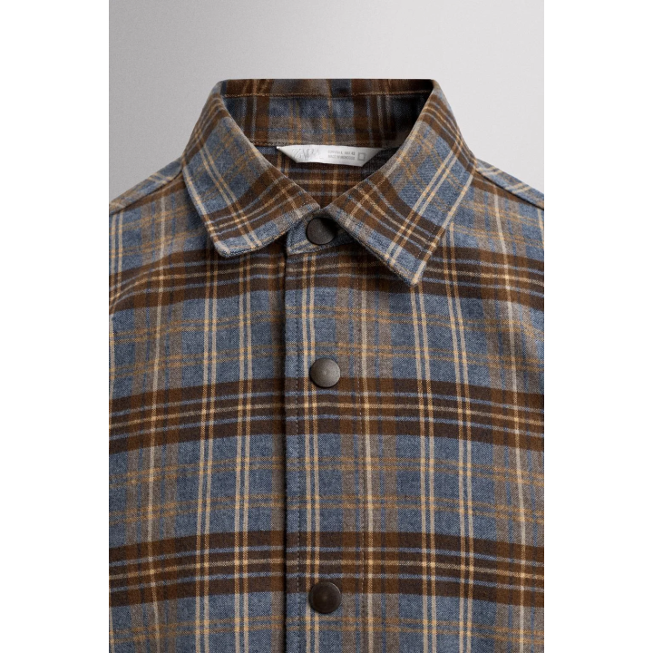 РУБАШКА В КЛЕТКУ ИЗ ЛИОЦЕЛЛА И ШЕРСТИ