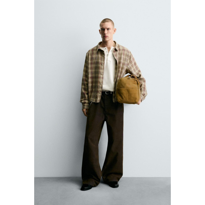 РУБАШКА В КЛЕТКУ С ЭФФЕКТОМ РВАНЫХ ДЕТАЛЕЙ