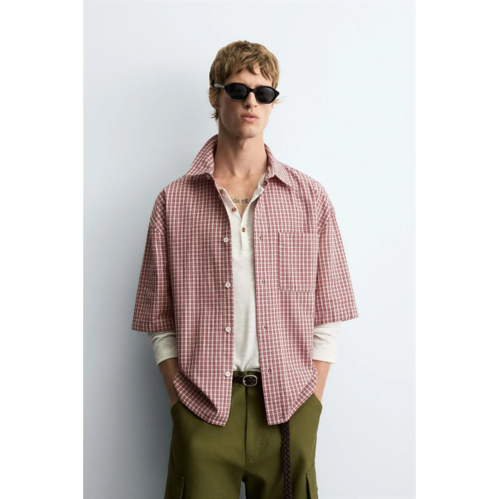 РУБАШКА RELAXED FIT В КЛЕТКУ