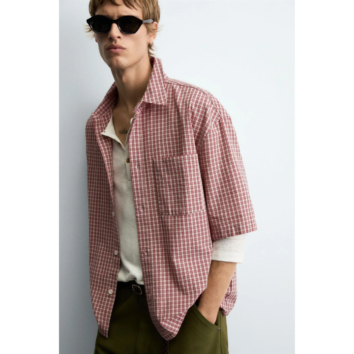 РУБАШКА RELAXED FIT В КЛЕТКУ