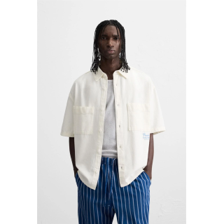 РУБАШКА С КОНТРАСТНОЙ ВЫШИВКОЙ