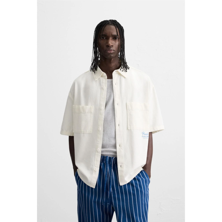 РУБАШКА С КОНТРАСТНОЙ ВЫШИВКОЙ