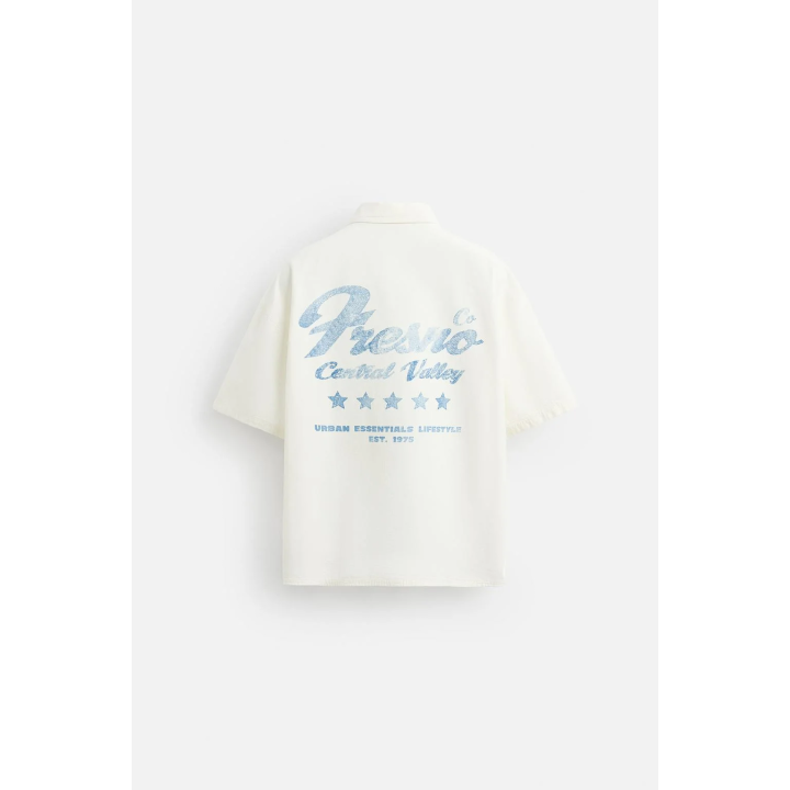 РУБАШКА С КОНТРАСТНОЙ ВЫШИВКОЙ