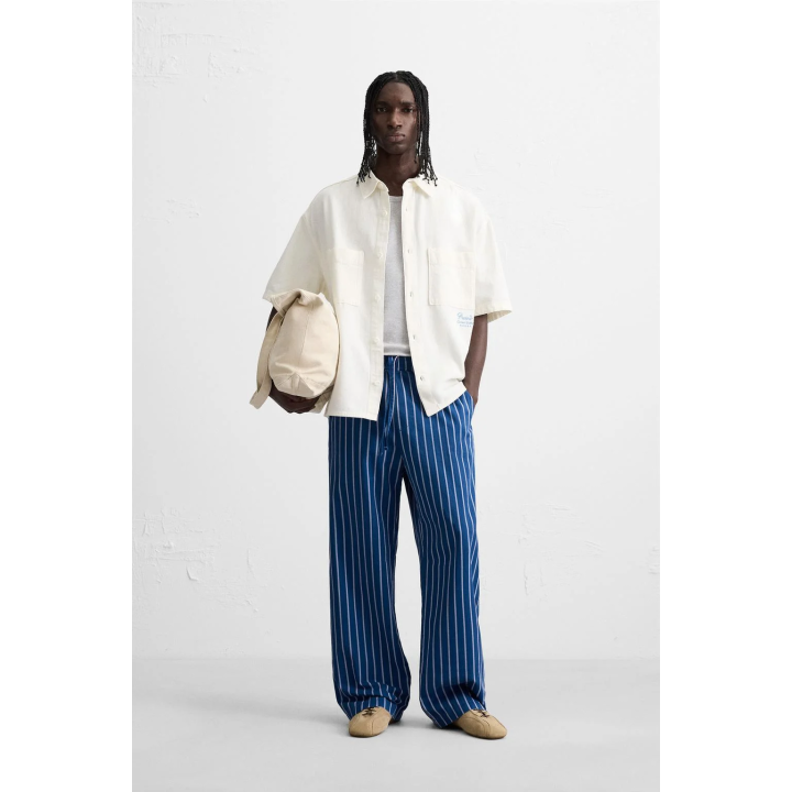 РУБАШКА С КОНТРАСТНОЙ ВЫШИВКОЙ