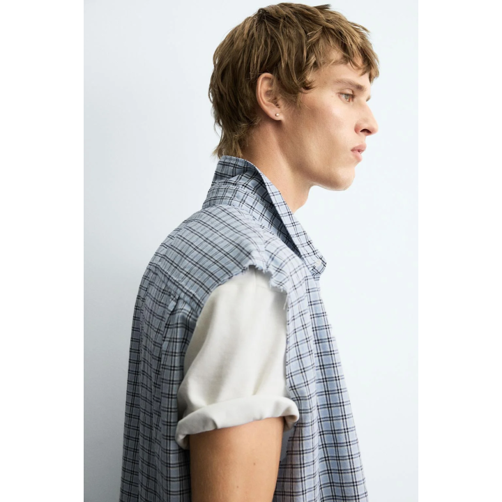 УКОРОЧЕННАЯ РУБАШКА В КЛЕТКУ