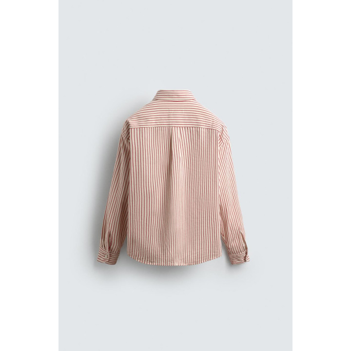 РУБАШКА В ПОЛОСКУ С НАШИВКАМИ CHAMPION® X ZARA