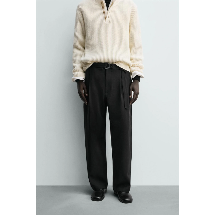 СТРУЯЩИЕСЯ БРЮКИ С РЕМНЕМ