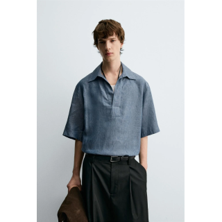 РУБАШКА-ПОЛО ИЗ 100% ЛЬНА