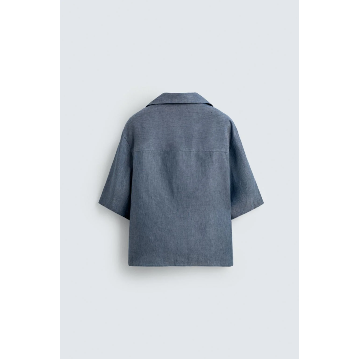 РУБАШКА-ПОЛО ИЗ 100% ЛЬНА