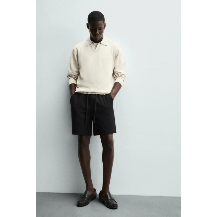 ШОРТЫ КОМФОРТНОЙ ПОСАДКИ ИЗ РЕЛЬЕФНОЙ ТКАНИ