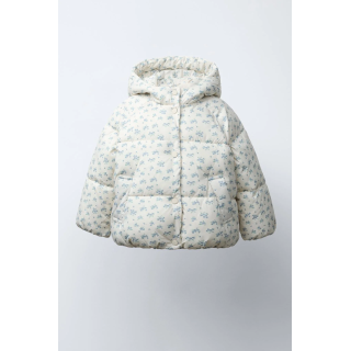 УТЕПЛЕННОЕ ПАЛЬТО ИЗ ФЛИСА С ЦВЕТОЧНЫМ ПРИНТОМ