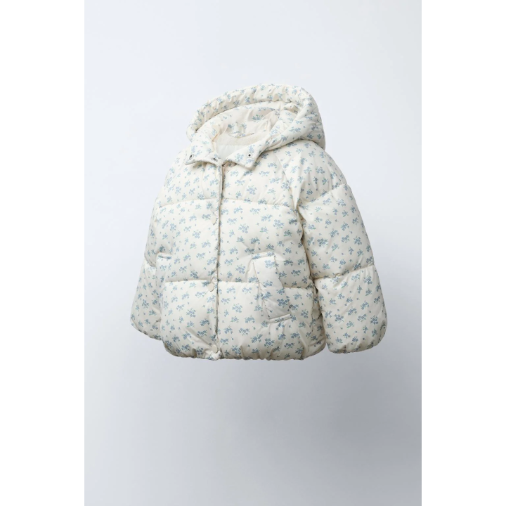 УТЕПЛЕННОЕ ПАЛЬТО ИЗ ФЛИСА С ЦВЕТОЧНЫМ ПРИНТОМ