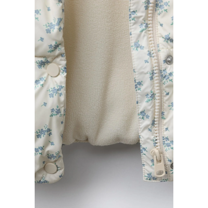 УТЕПЛЕННОЕ ПАЛЬТО ИЗ ФЛИСА С ЦВЕТОЧНЫМ ПРИНТОМ